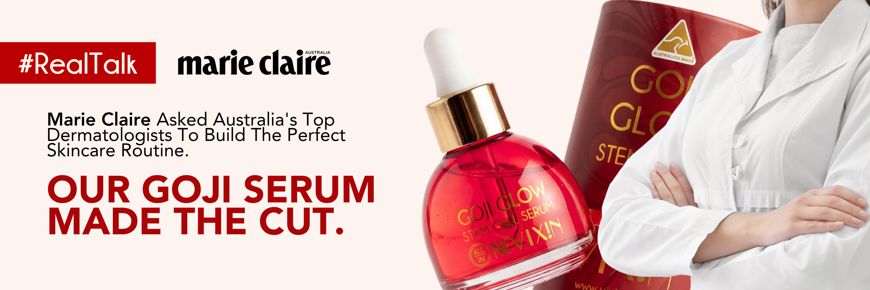 Marie Claire Asked Australia's Top Dermatologists To Build The Perfect Skincare Routine. Our Goji Serum Made The Cut.