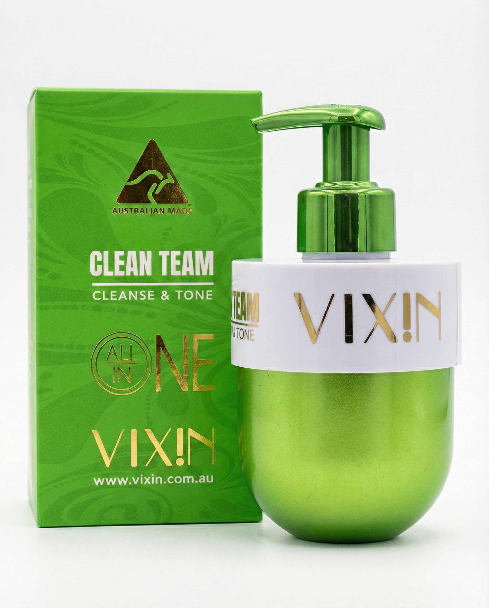 Vixin Clean Team All In One Cleanser and Toner 200mL – Australian made cleansing system