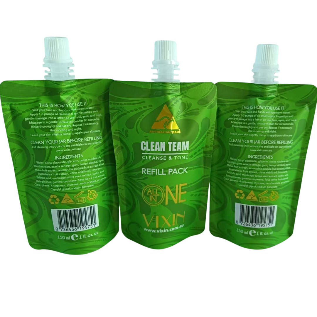 Refill Pouch - Clean Team All In One Cleanser & Tone 150mL