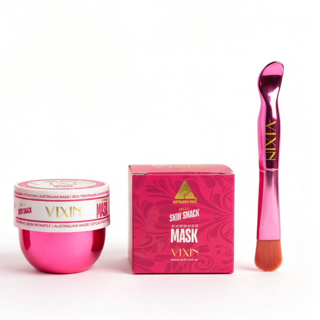 Vixin Jelli Skin Snack Express Face Mask 50mL with brush – hydrating jelly mask, Australian skincare