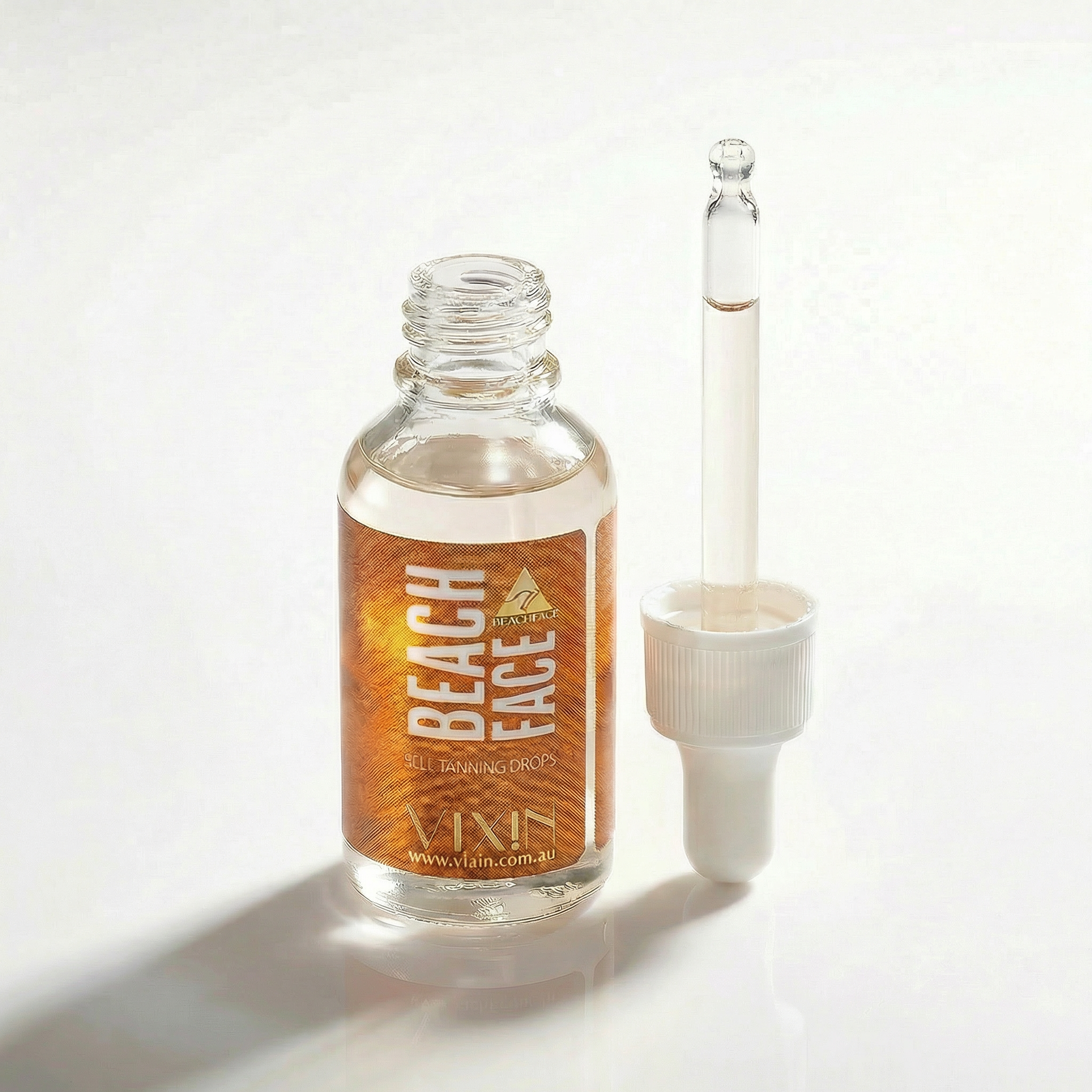 Vixin Beach Face Faux Glow self-tanning serum 30mL for face and body – Australian tan drops