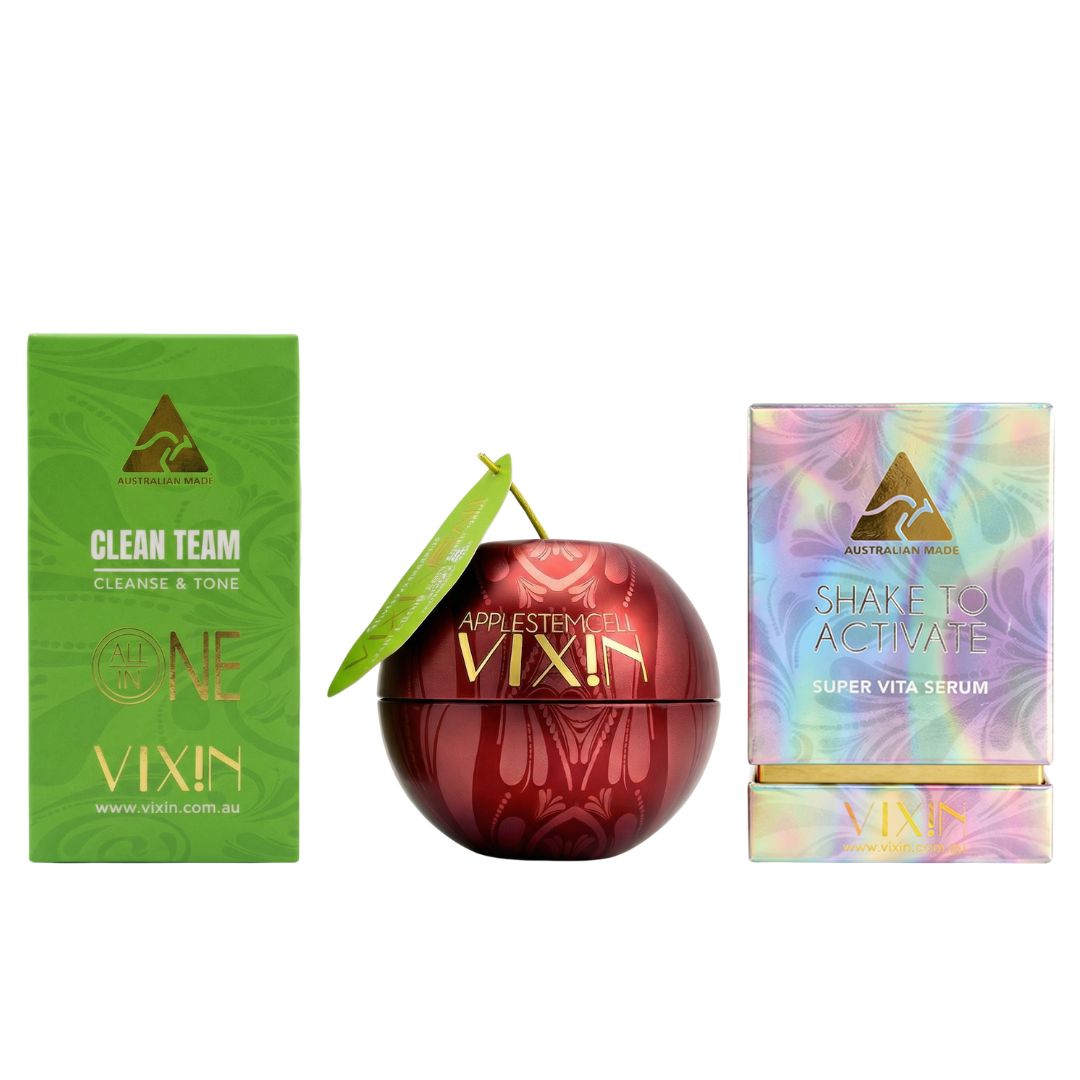 Vixin Shake and Glow Bundle introductory offer – Super Vita Serum and Jelli Mask set, Australia
