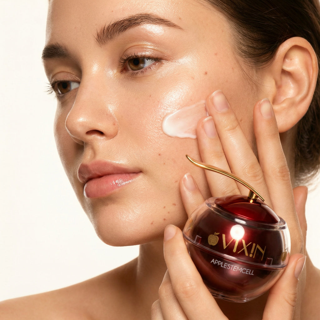 Vixin All In One Apple Stem Cell Face Cream 50mL – certified Australian made moisturiser Before and after