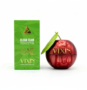 Vixin Clean Team 3 Step Bundle with spa face washer and headband – complete Australian skincare system