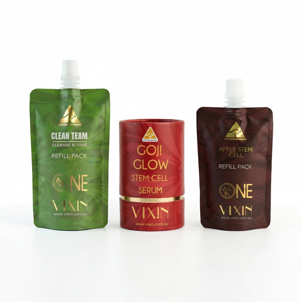 Vixin Intense Clean and Gleam Refill Travel Edition – compact skincare travel set, Australian made