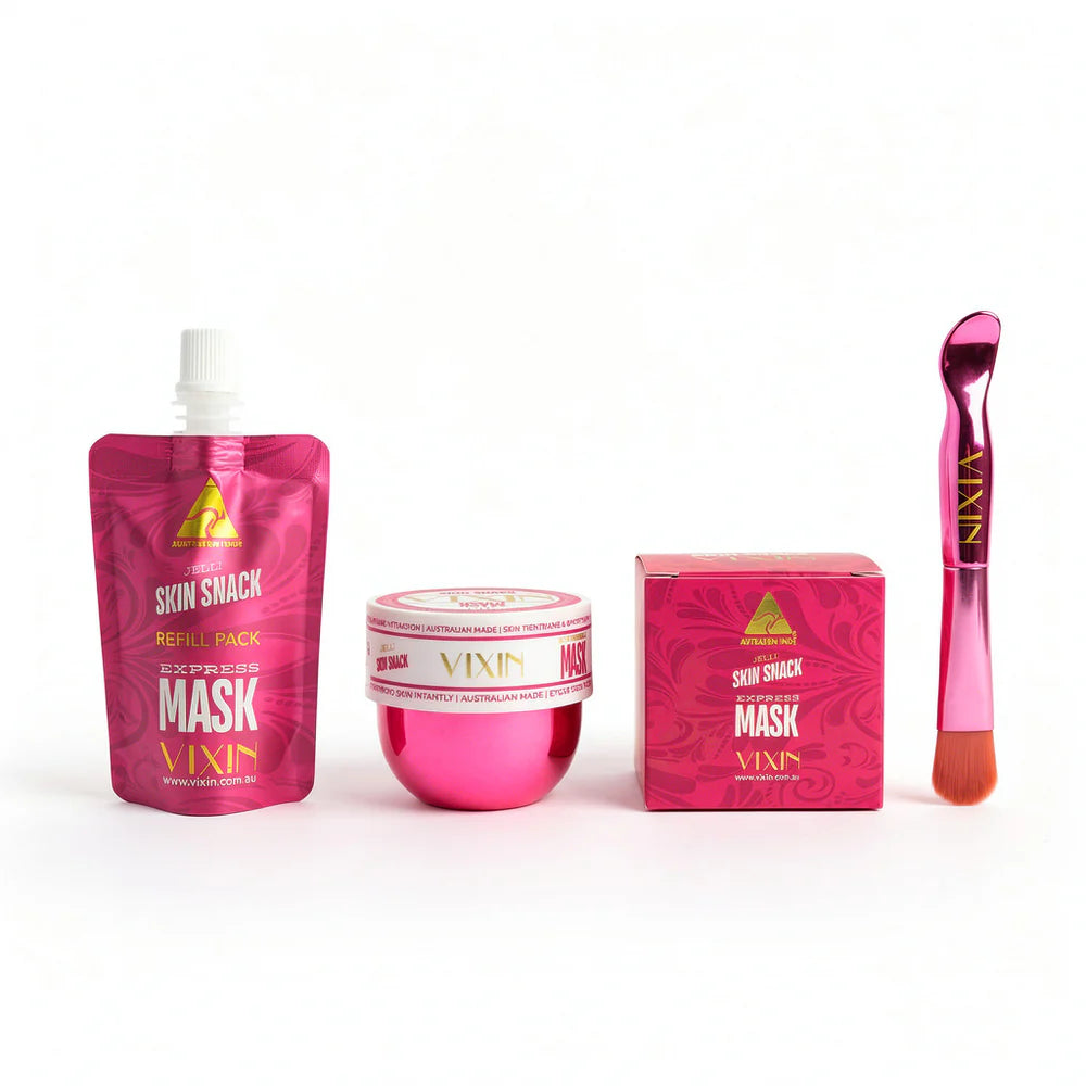 Vixin Jelli Skin Snack Express Face Mask 50mL with brush – hydrating jelly mask, Australian skincare