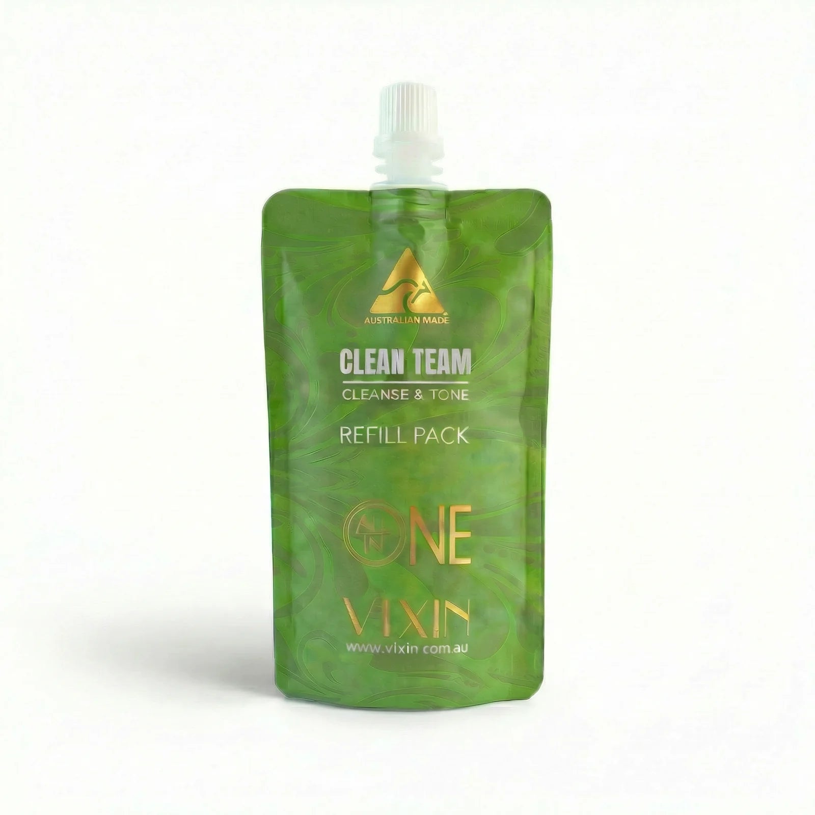 Vixin Clean Team All In One Cleanser and Toner 200mL – Australian made cleansing system finger line salicylic acid gel refill pouch sustainable beauty