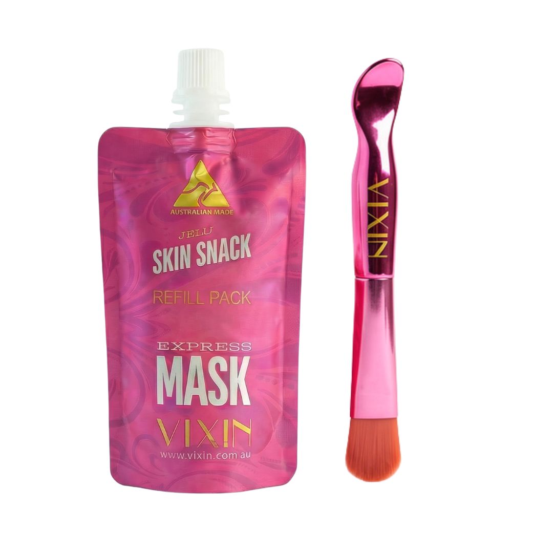 Vixin refill pouch for Jelli Skin Snack Express Mask 50mL – refillable jelly mask, Australian skincare