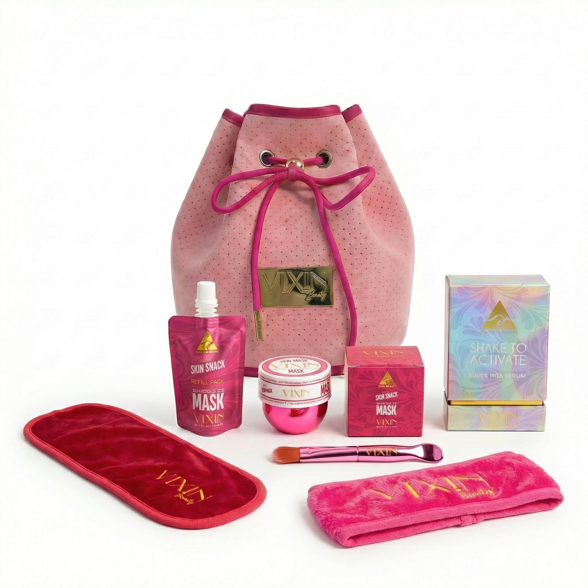 Vixin Ultimate Pink Pack – Super Vita Serum and Jelli Mask complete skincare bundle, Australia