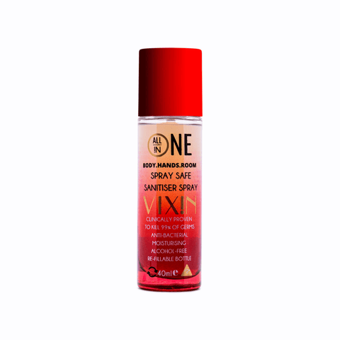 Spray Safe – Stay Safe All In One – Antibacterial Moisturising Body Hands Room Sanitiser Spray 40mL - Red